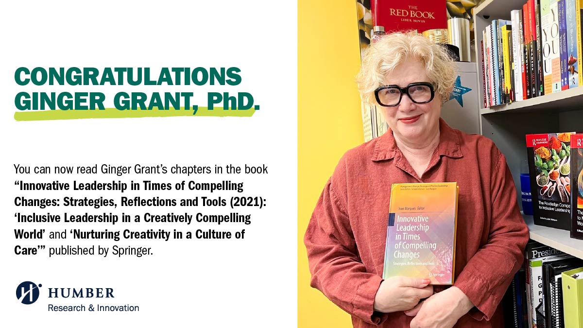 Humber_Research's tweet photo. Oops, she did it again! 

Congratulations to our visionary leader Dr. Ginger Grant on contributing new chapters that you can read in the book “Innovative Leadership in Times of Compelling Changes: Strategies, Reflections and Tools” published by Springer.

https://t.co/iH4QmduNkn https://t.co/zSX2McfNGE