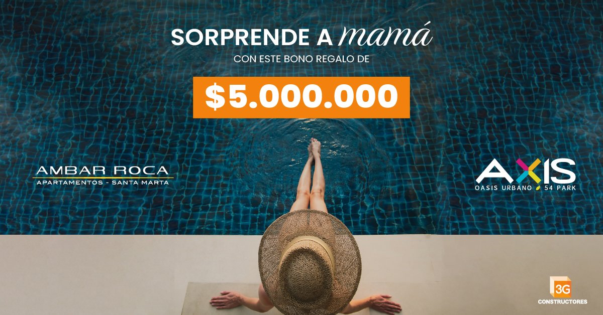 3gconstructores's tweet image. Aprovecha esta oportunidad de regalarle a mamá algo que ella nunca habría imaginado; con este bono de regalo de $5.000.000. ¡No esperes más para darle el mejor regalo! 🧡

Aplica para AXIS y Ambar Roca, con términos y condiciones. 
#diadelamadre #happymothersday #mothersday #mom