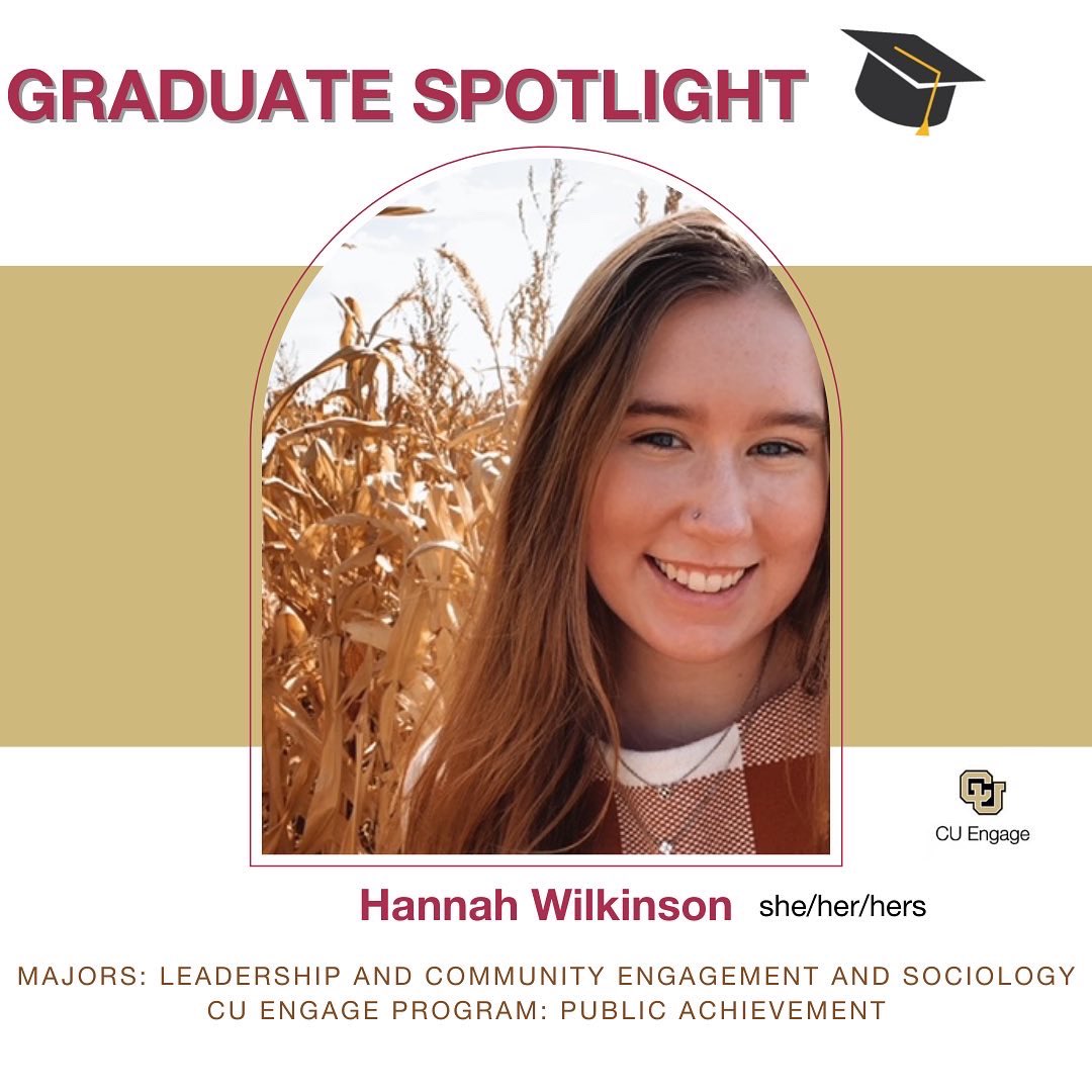 cu_engage's tweet photo. Congratulations to another one of our outstanding students, Hannah Wilkinson! 💛 Thank you for all the knowledge and all the love you give to our community 💛 https://t.co/VjfOQSILac