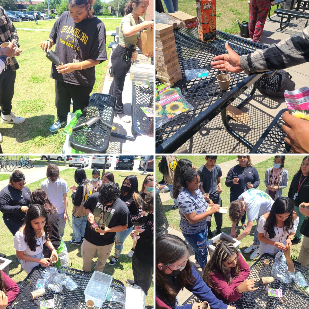 BGreenlhs's tweet photo. Once a seed is planted, we must provide care for it to grow! 🌻 #LHSCMH students enjoyed the outdoors today and challenged to go #techfree for one hour! #Success @lisdcte @LewisvilleHS 

#getoutside #vitamind #nophonechallenge https://t.co/KYZAd4i4xc