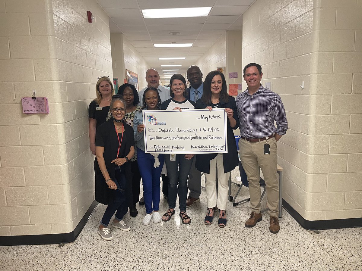 MrsFishODES's tweet photo. Ms. Young and I are super excited about the Physically Building Fact Fluency grant that Rock Hill Foundation awarded us today!! Giant ten-frames, hands-on DigiBlocks, math games, and so much more will be purchased with this money! @STEAMatOakdale Dragons, get ready for some fun! https://t.co/d2LuWVn6iS