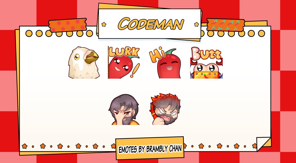 Thank you for ordering you emotes with me <a href="/Thecodemantic/">Codemantic</a> ♥️🌶️

Want your own? Commission  me here:
ych.commishes.com/user/bramblych…

#commissionsopen  #Commission #illustration #digitalart #digitalartwork #AnimeArt  #YCH #BramblyArt