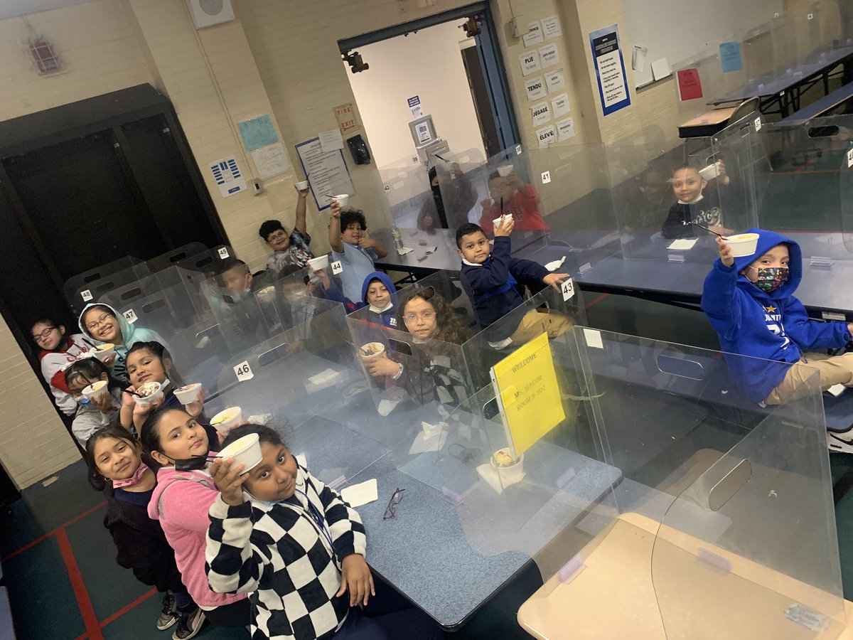 Thank you <a href="/nay_sanch/">Nadine Sanchez</a> and <a href="/Wilkins_MA2/">MsWilkins</a> for celebrating our students finishing their hard work during NJSLA testing! They loved their ice cream surprise! 🍦