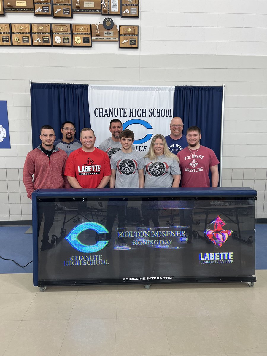 Congratulations to senior Kolton Misener on signing his LOI to continue his academic and wrestling career at LCC.