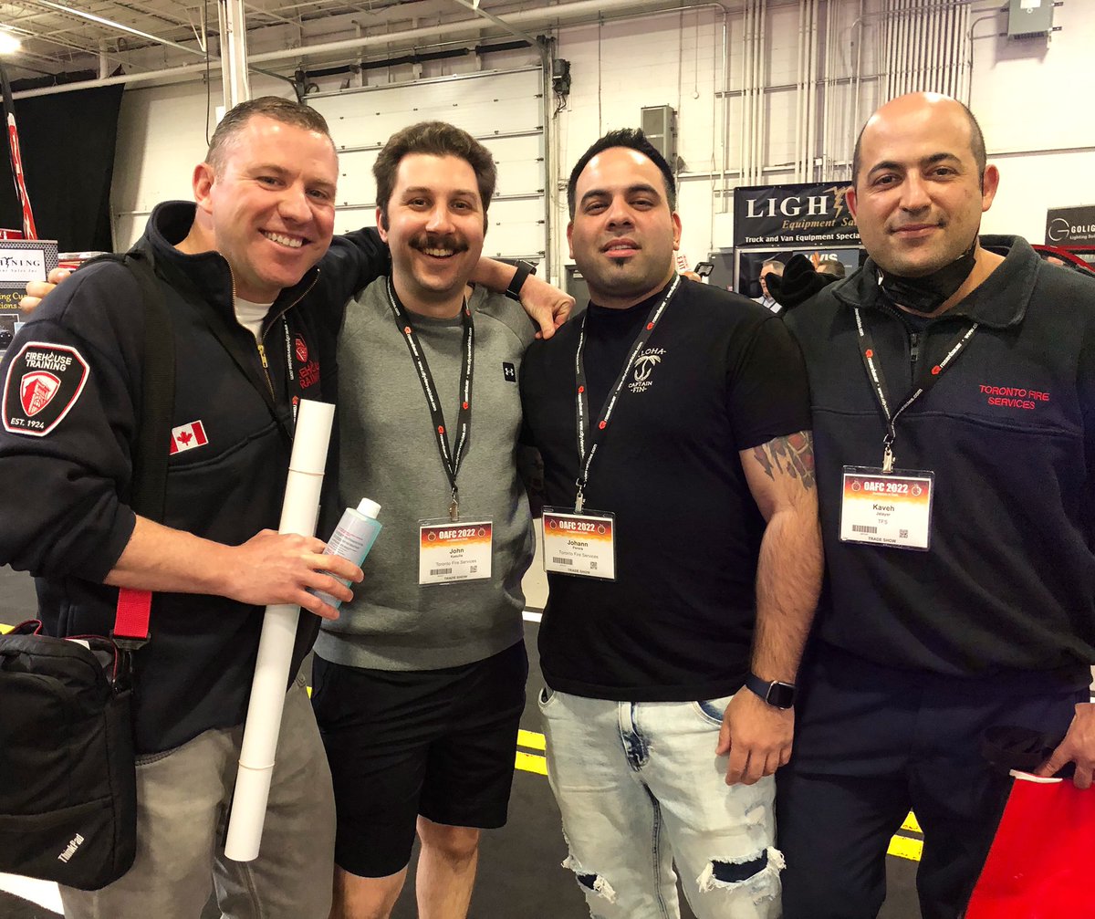 FirehouseTrain1's tweet photo. Da Boyz.🔥📸 #OAFC2022
#hazmatcrew #toronto #fireservice #tradeshow #firetrainer #industryevent https://t.co/Zegu3iJW6i