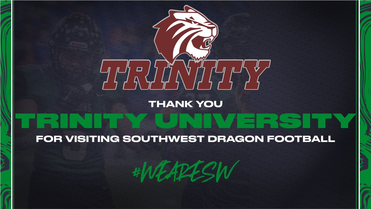SWDragonsFB's tweet photo. Thank you to @TUFootballTX and Coach Coleman for coming out and asking about Dragon Football!#WeareSW #DragonPride #RecruitSW https://t.co/4YSXQS0yGD