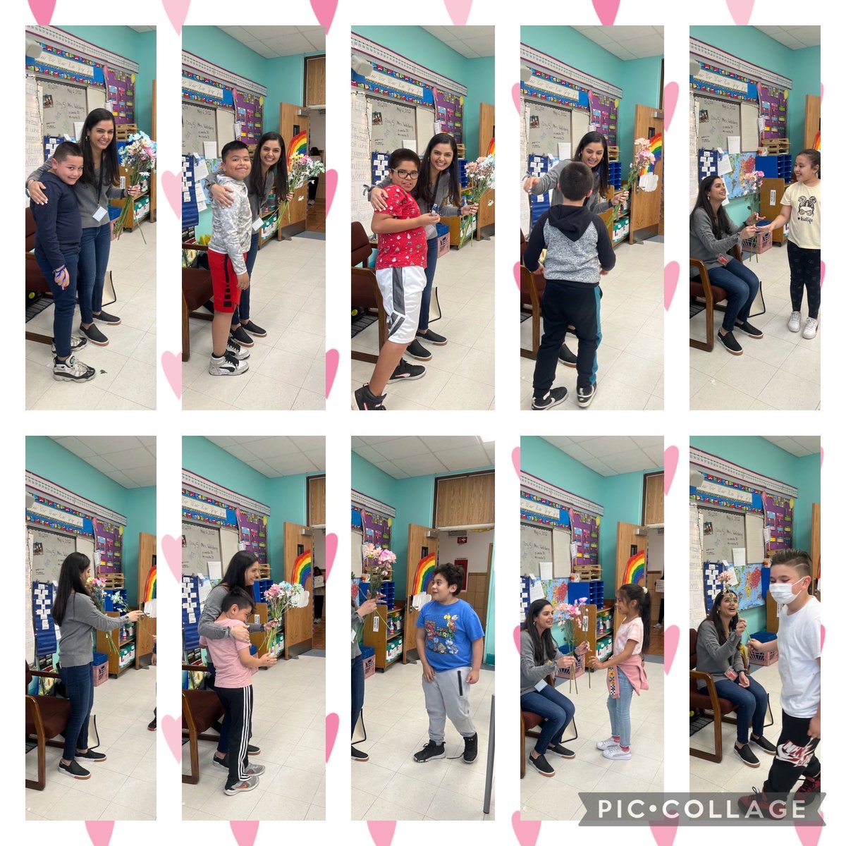 JenniferWeisbe2's tweet photo. The amazing learners in Room 209 ⁦@Jackson_Ave⁩ loved presenting ⁦@LoeyPardeep⁩ with a flower and special memory on her last day with our class…we will miss you! #MineolaProud #Jackson21 https://t.co/ah9yNclj9p