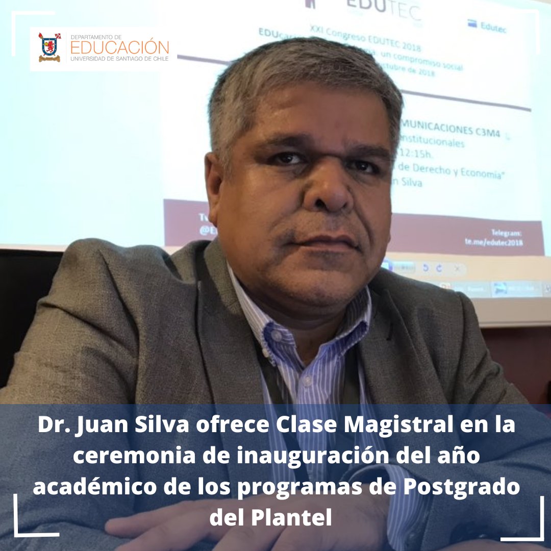 📲Nota del Día ➡️ cutt.ly/jG0lXPF
“Aprendizaje, virtualidad y presencialidad” fue la exposición dictada por el académico del Departamento de Educación y Director del Centro de Investigación e Innovación en Educación y Tecnología (<a href="/CIIETUsach/">CIIET U de Santiago</a> ) de la Usach
