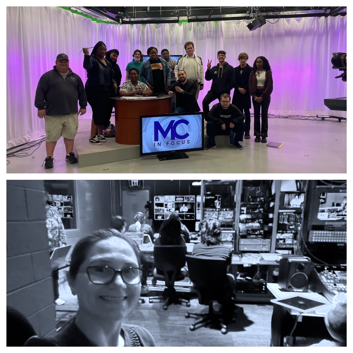 danistescki's tweet photo. I’m so proud of the work of @montgomerycoll #TVRA class! Producing a weekly #livenewscast is exciting, stressful and challenging at the same time. This team worked hard and excelled every time! Kudos to the class, Joanne Carl and John Watson! https://t.co/SsaQi36IdM https://t.co/Uush3vwnbT