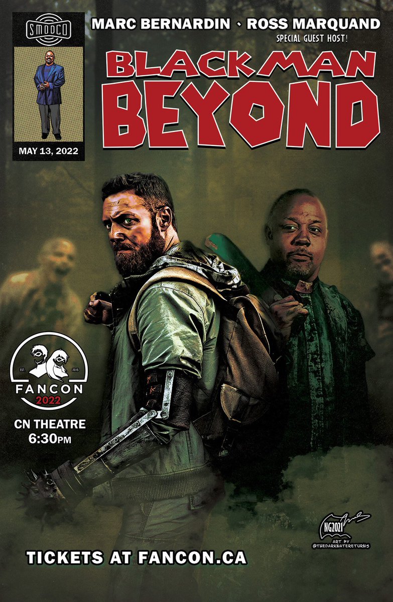This cool AF Friday announcement is brought to you by <a href="/marcbernardin/">Marc Bernardin</a> He's recording another LIVE episode of #BlackmanBeyond at #NorthernFanCon with special guest host <a href="/RossMarquand/">Ross Marquand</a> Get tix fancon.ca/tickets/ Ah-mazing art from <a href="/DarkNateReturns/">N∀TE GONZ∀LES</a>
 #TheWalkingDead
