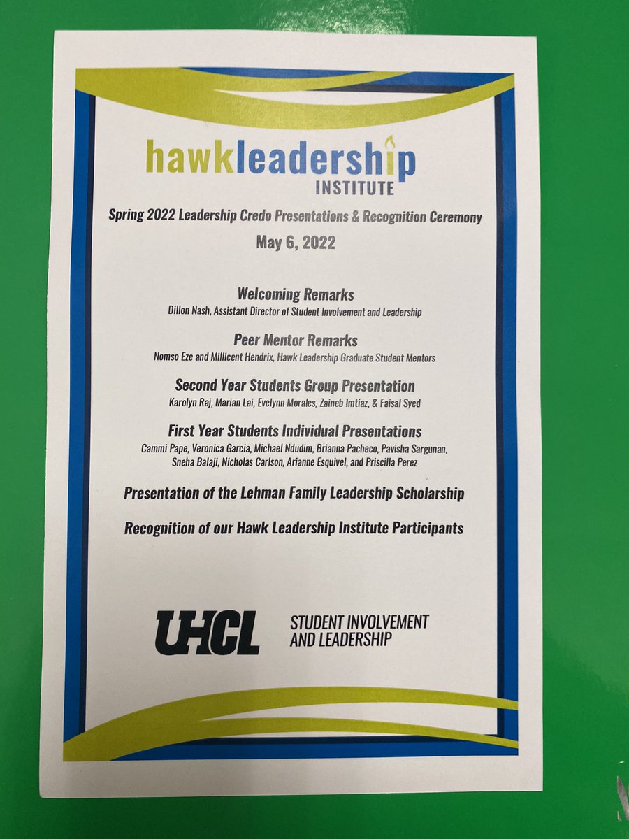 UHCL_PrezWalker's tweet photo. Truly enjoyed listening to the student presentations regarding their experience in the Hawk Leadership Institute. #HLI, #GetInvolved, #UHCL https://t.co/drtv7ta3lc