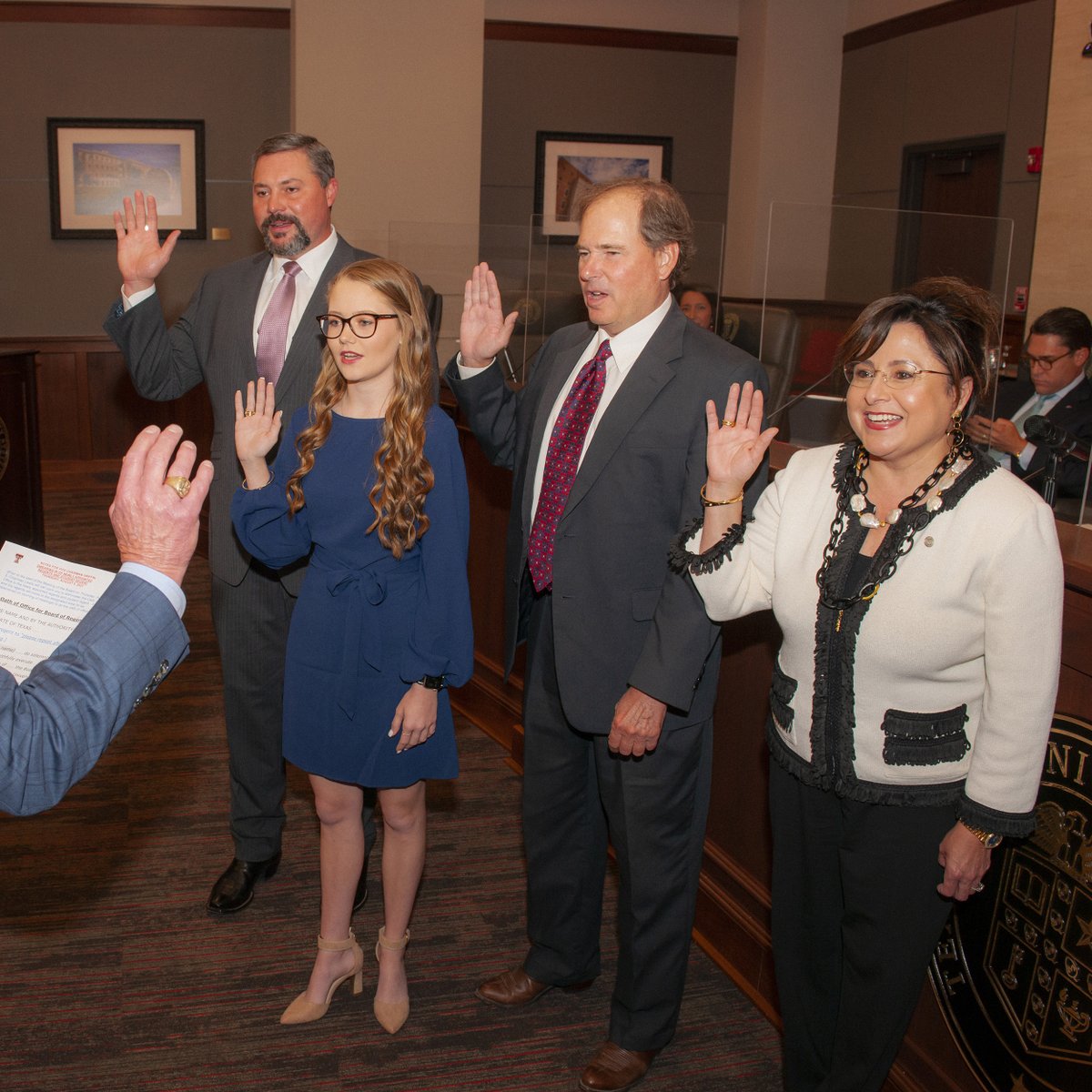 TTUSystem's tweet photo. #SystemSpotlight: Keaghan Holt was appointed by @GregAbbott_TX to serve a 1-year term on the #TTUSystem Board of Regents. She's the 16th student to serve in the role & the 4th from @AngeloState.
Thank you, Keaghan, for your tireless work supporting students across the system. https://t.co/hrxXuXXho8