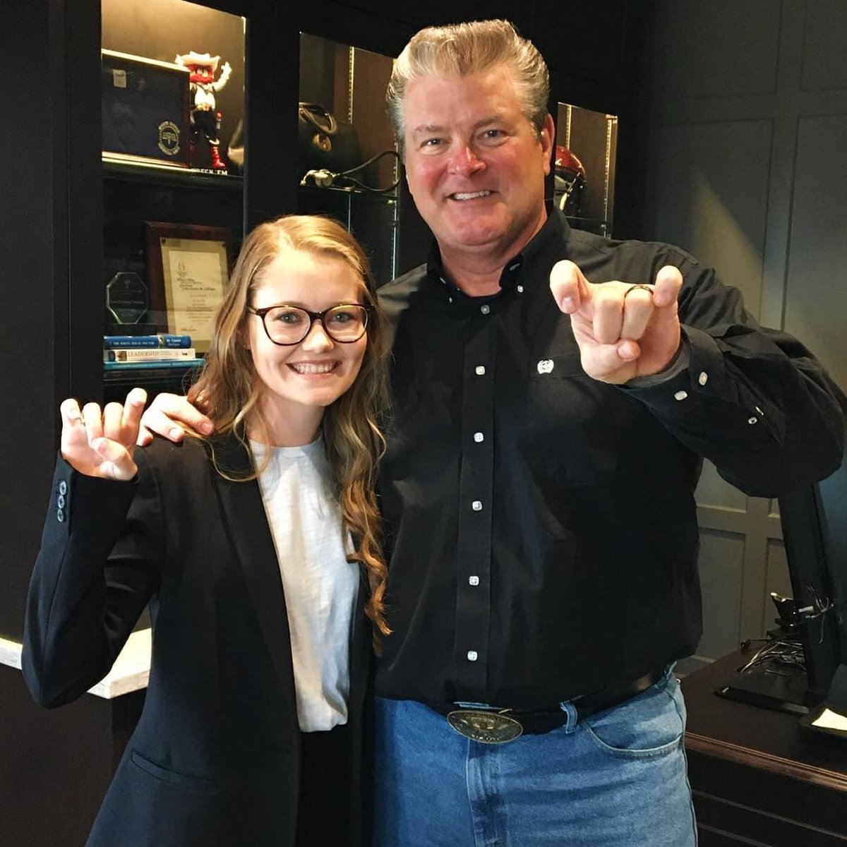 TTUSystem's tweet photo. #SystemSpotlight: Keaghan Holt was appointed by @GregAbbott_TX to serve a 1-year term on the #TTUSystem Board of Regents. She's the 16th student to serve in the role & the 4th from @AngeloState.
Thank you, Keaghan, for your tireless work supporting students across the system. https://t.co/hrxXuXXho8