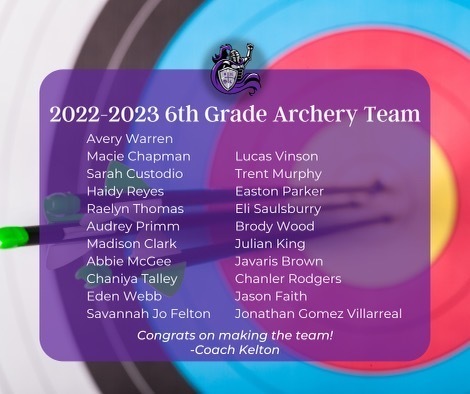 WMSSteamAcademy's tweet photo. Congrats to our 22-23 Archery Teams for next year! https://t.co/4wVwlQOWdw
