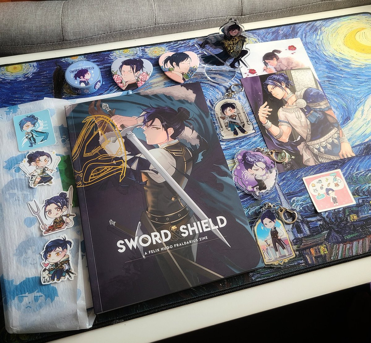 Excited to receive <a href="/felixzine/">SWORD&SHIELD - A Felix Hugo Fraldarius Zine</a> &amp; that everything arrived intact! The long wait was absolutely worth it 🥰🥳🌟✨️
#FE3H #FireEmblem #FireEmblemThreeHouses #Felix