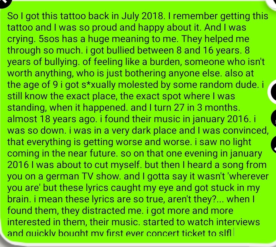 _darleen95_'s tweet photo. TW: s*lf harm, bullying, s*xually molestation.
It would mean the absolute world to me, if you could take a few seconds to tag them under this tweet or rt it onto their timeline or whatever you're able to do to make them see it. Please 🥺🥺  @5SOS https://t.co/2pB7T27npt