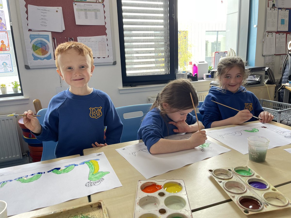Mr_WStephen's tweet photo. First afternoon back in our clan houses @Caol_Primary! We watched cartoons on the adventures on Nessy while painting and the older boys/girls painted a map of Loch Ness and presented us with research on key information #NessRed #Lochness #lochnessmonster #happyfaces #teamcaol https://t.co/DWKb3jPlmI