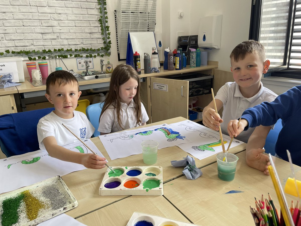 Mr_WStephen's tweet photo. First afternoon back in our clan houses @Caol_Primary! We watched cartoons on the adventures on Nessy while painting and the older boys/girls painted a map of Loch Ness and presented us with research on key information #NessRed #Lochness #lochnessmonster #happyfaces #teamcaol https://t.co/DWKb3jPlmI