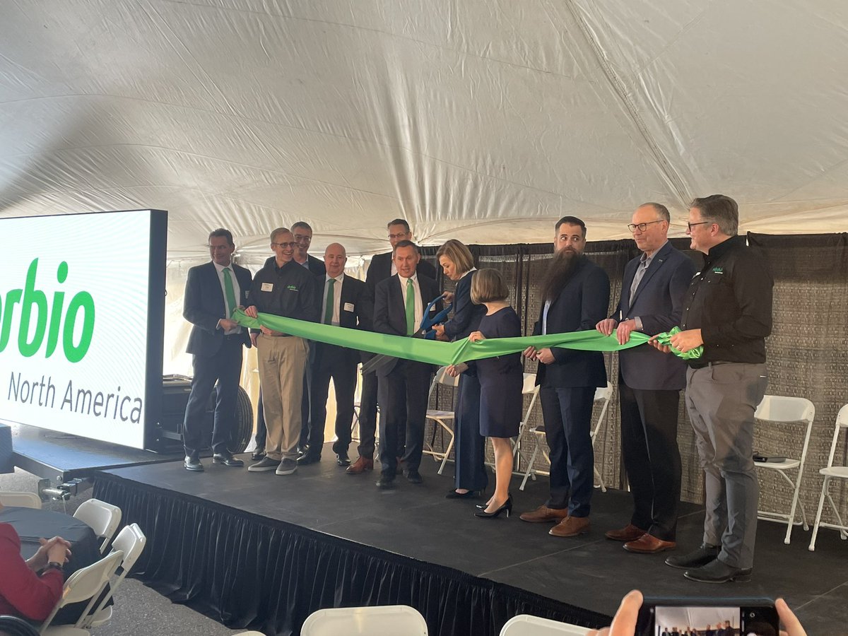 Congratulations to @AmesEDC partners #NevadaEDC <a href="/CityofNevadaIA/">City of Nevada, IA</a> <a href="/BusinessIOWA/">Iowa Economic Development Authority</a> <a href="/alliantenergy/">Alliant Energy</a> <a href="/dmacc/">Drew McCarthy</a> and VERBIO Nevada Biorefinery on the grand opening  of North America’s first industrial scale renewable natural gas facility today!