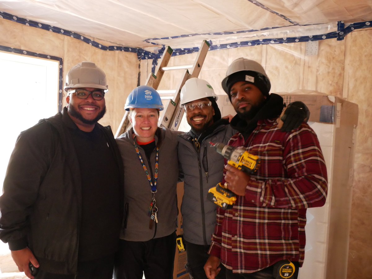 HabitatNiagara's tweet photo. Grrrrreat day on the Cedar Street build site with these two teams @LandproPlanning and #m5VDevelopments! https://t.co/sYEqfKJlDF