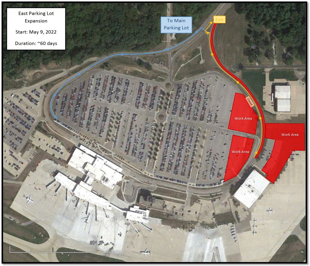 🔶👷‍♀️🚛🚧👷‍♂️🔶Starting Mon, May 9:  We will begin to expand the east side of the main parking lot, as well as the lot to the north of Byerly.  Please be advised if you will be traveling in and out of PIA May-Jul2022.  bit.ly/3Fmim7A
#FlyPIA #SafeTravelsPIA #FlyLocal