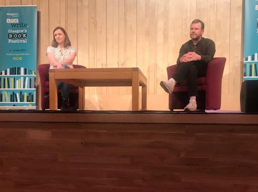 kapaterson's tweet image. Such a lovely session with @mrjamesob this evening - thanks for being so generous with the #AyeWrite crowd