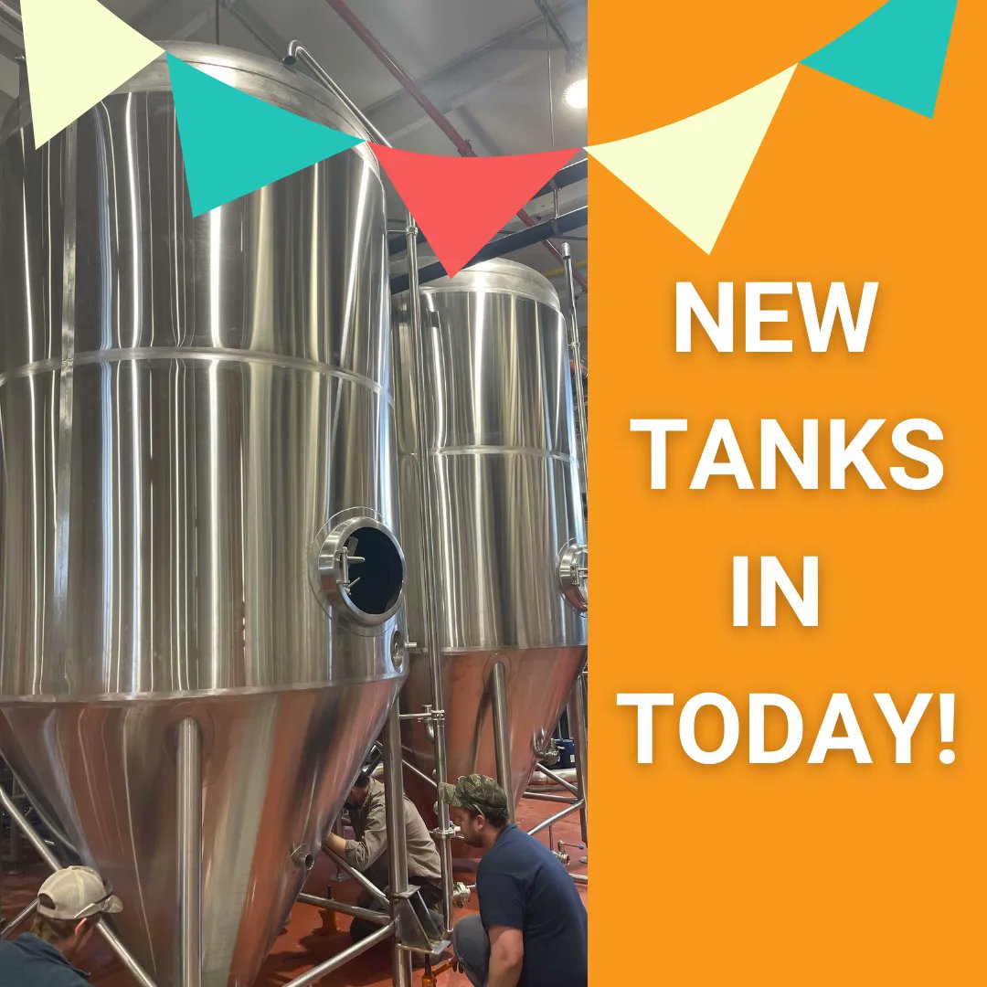 SpearheadBeer's tweet image. 🥳 BIG NEWS! 🥳 
Spearhead is growing!! New tanks coming in today! 🍺 🎉
#beer #craftbeer #beerstagram #beerlover #instabeer #ipa #drinks #cheers #brewery #beers #beertime #beertography #craftbeerlover #beerme #drinklocal #craftbeerlife #drink #beerlovers #beersofinstagram #pub