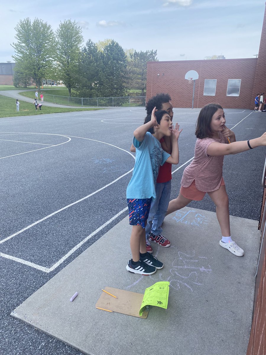 MrsReinhard5th's tweet photo. Scenes from out math scavenger hunt yesterday! https://t.co/hY4wU6CHud