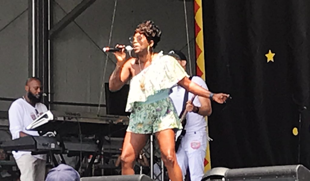 The divine <a href="/erica_falls/">Erica Falls</a> had everyone at <a href="/jazzfest/">New Orleans JazzFest</a> twerking.

*Everyone but me twerking.