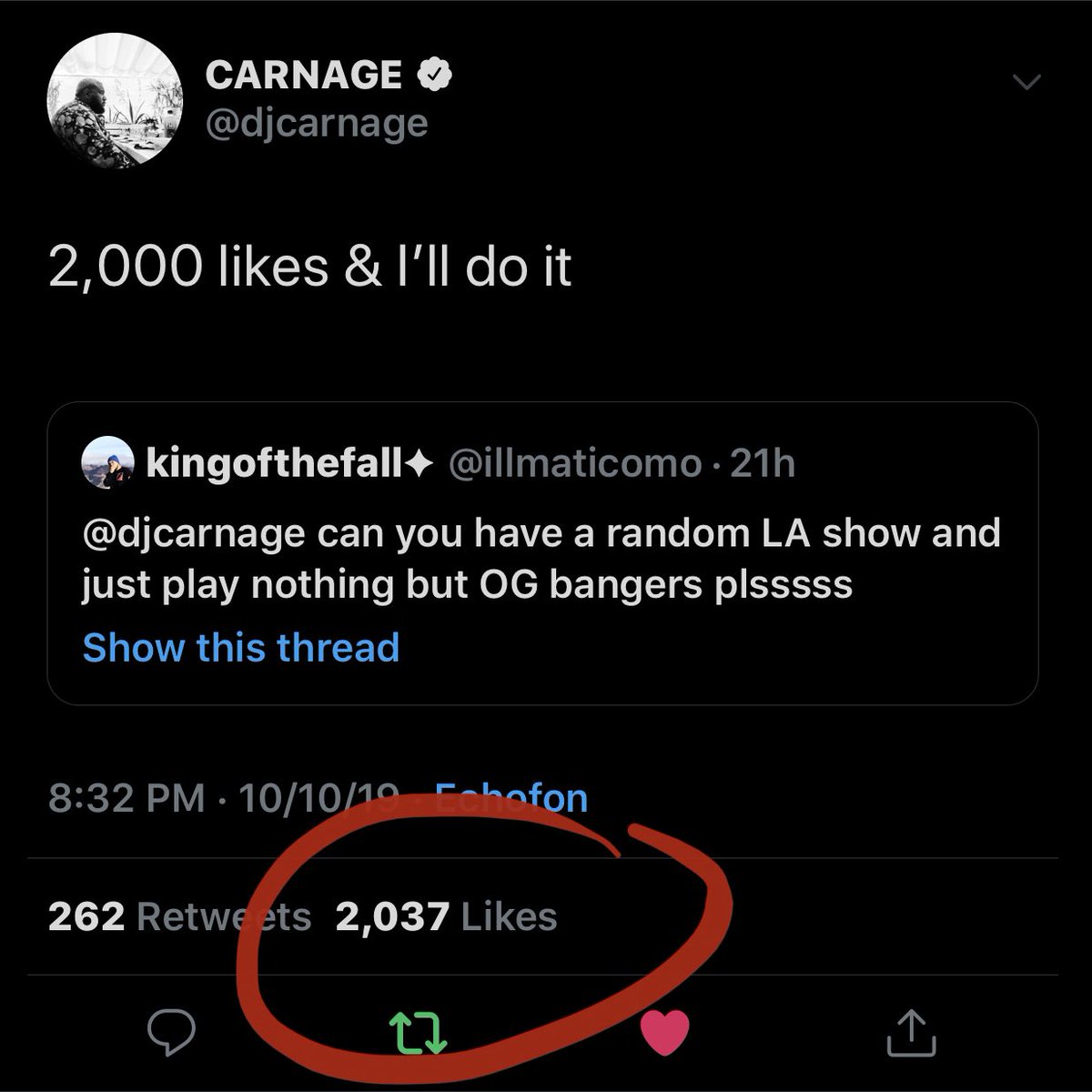 ceezrrm's tweet photo. Time to fulfill this promise and tear down LA one last time @djcarnage last time you were at Avalon we were there til 5-6am . LFG‼️ #ASOCFOREVER #CHIPOTLEGANG https://t.co/G6BatSfOal