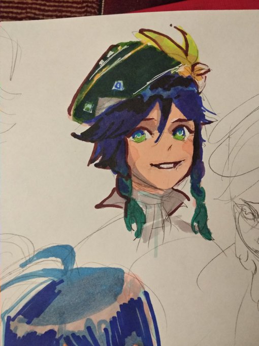 Okay it will be thread of my smol sketches 
Me: im on hiatus
Me:*drops ugly sketches every day* 