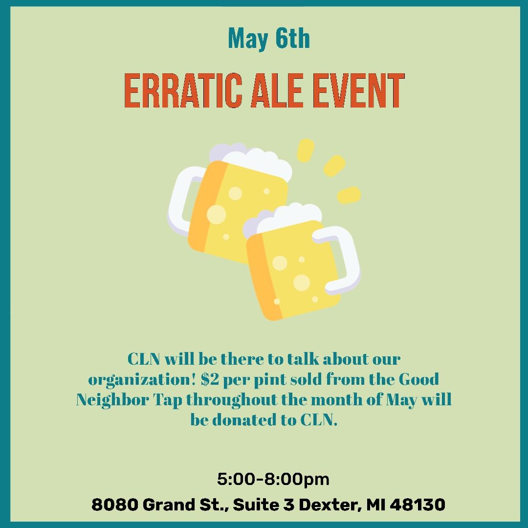 Children's Literacy Network (@networkchildren) on Twitter photo Last call! Tonight at Erractic Ale Co, CLN will be there to chat about our organization! Along with some new food plans from
<a href="/chutneycat313/">chutneycat</a>
! Also Lost in Translation - Blonde Ale will be served, and the beer that you purchase will support us. See you then! Last call! Tonight at Erractic Ale Co, CLN will be there to chat about our organization! Along with some new food plans from
<a href="/chutneycat313/">chutneycat</a>
! Also Lost in Translation - Blonde Ale will be served, and the beer that you purchase will support us. See you then!
