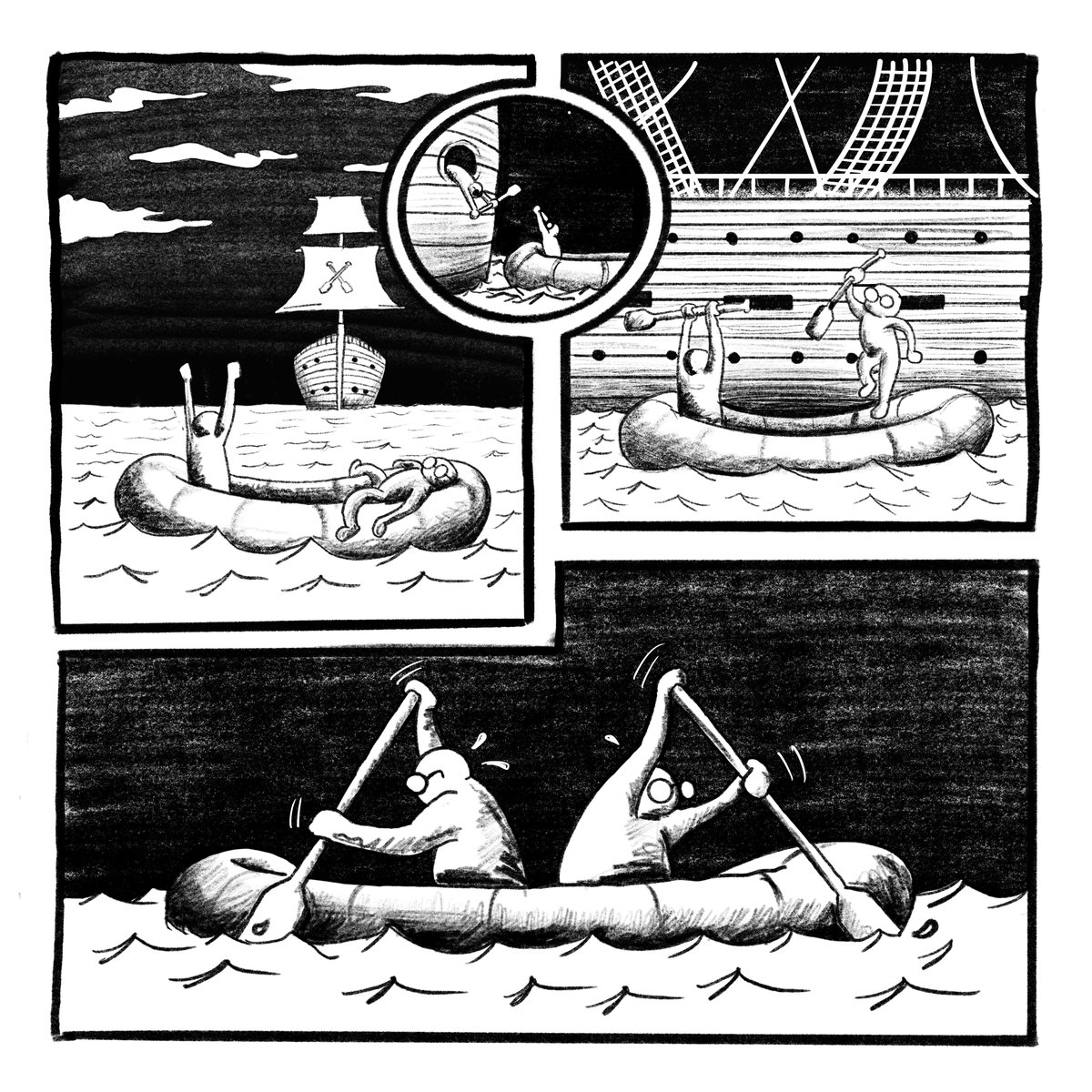 freshfoolsNFT's tweet photo. 🔵 Hello Fools!🔵

Lost at sea, from the upcoming Fresh Fools comic book

Stay foolish!

#freshfools https://t.co/b9odP3Viml