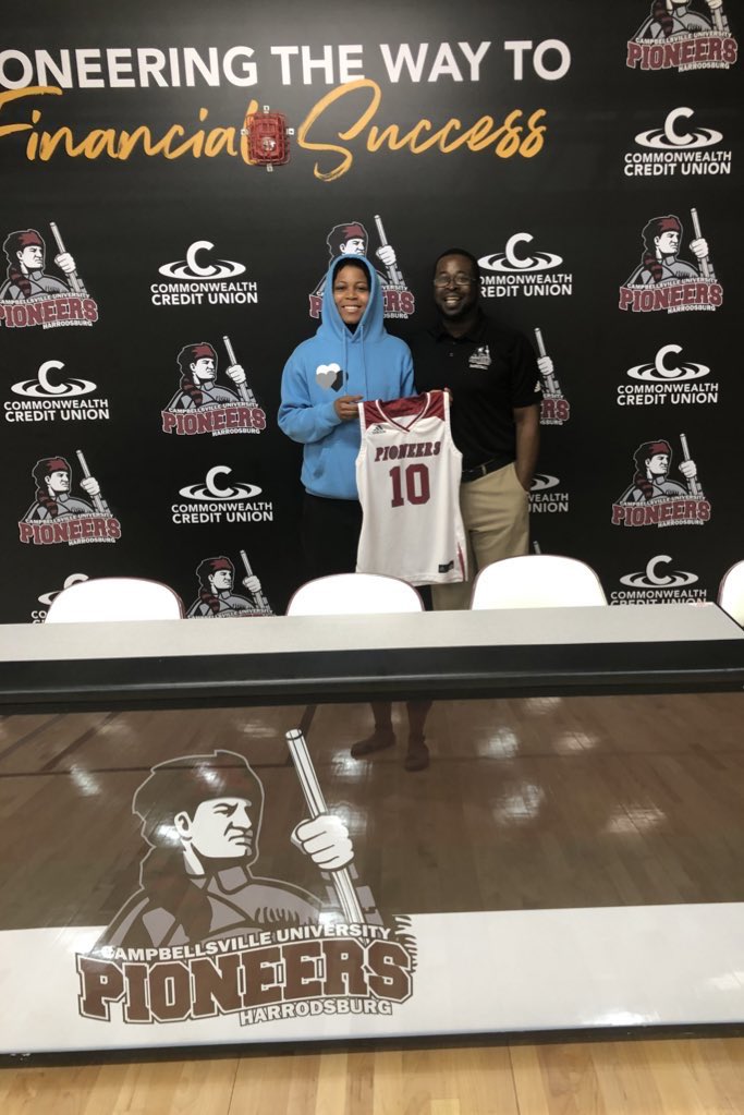 CamyaJohnson_'s tweet photo. After a great visit with Coach Tribble today I am Blessed &amp; Happy to announce I have received an offer from Campbellsville University-Harrodsburg! Thank you for the visit coach! @CuladyPioneers https://t.co/v5GoRQO8yZ