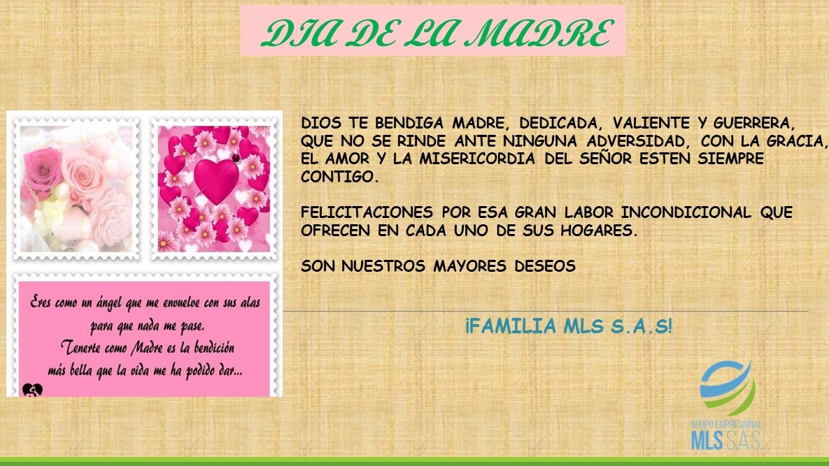 mlscol's tweet photo. FELIZ DIA DE LAS MADRES

Para estas mujeres que dan todo sin esperar nada a cambio, son el pilar de los hogares, con un calor humano que ofrece amor y ternura.

Cuidar y valorar a nuestras madres es el mayor objetivo del Grupo Empresarial MLS https://t.co/OK6aCIh2Py