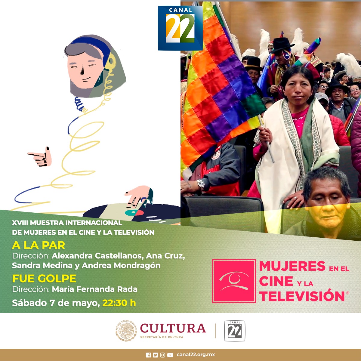 mafercinema's tweet photo. Hoy pasan @FueGolpe en Canal 22 de México. Agradecemos todas la puertas que nos abren para construir memoria denunciando el golpe de Estado y la vulneración de derechos humanos durante el gobierno de facto de @JeanineAnez en #Bolivia! https://t.co/LBNL6FKD4a