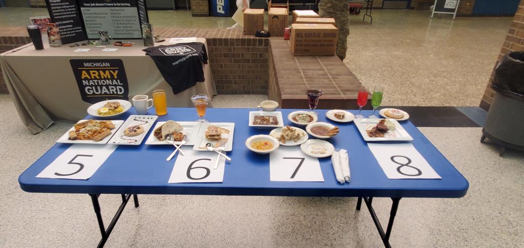 MsMurrayWWT's tweet photo. Military MRE Cooking Challenge - Championship Round!! Great job all!! Mr. G and I were both so proud!Congrats Kayla and Haylie for taking home the wooden spatula!! 
#titanpride 
@wwt_nation 
@WWTPrincipal https://t.co/zs2BYBdBFw