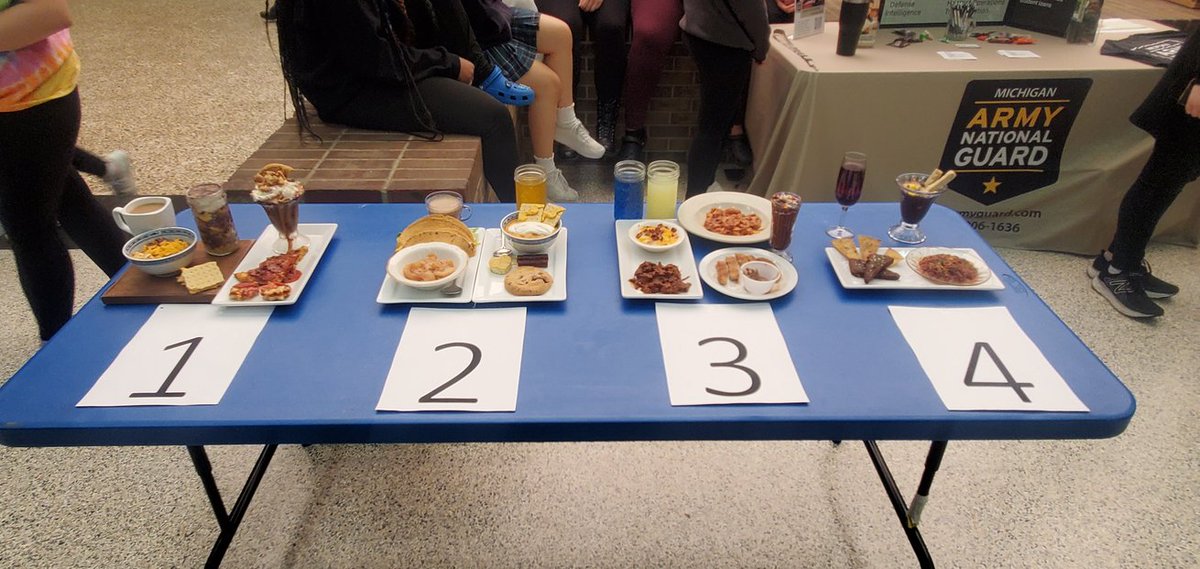 MsMurrayWWT's tweet photo. Military MRE Cooking Challenge - Championship Round!! Great job all!! Mr. G and I were both so proud!Congrats Kayla and Haylie for taking home the wooden spatula!! 
#titanpride 
@wwt_nation 
@WWTPrincipal https://t.co/zs2BYBdBFw