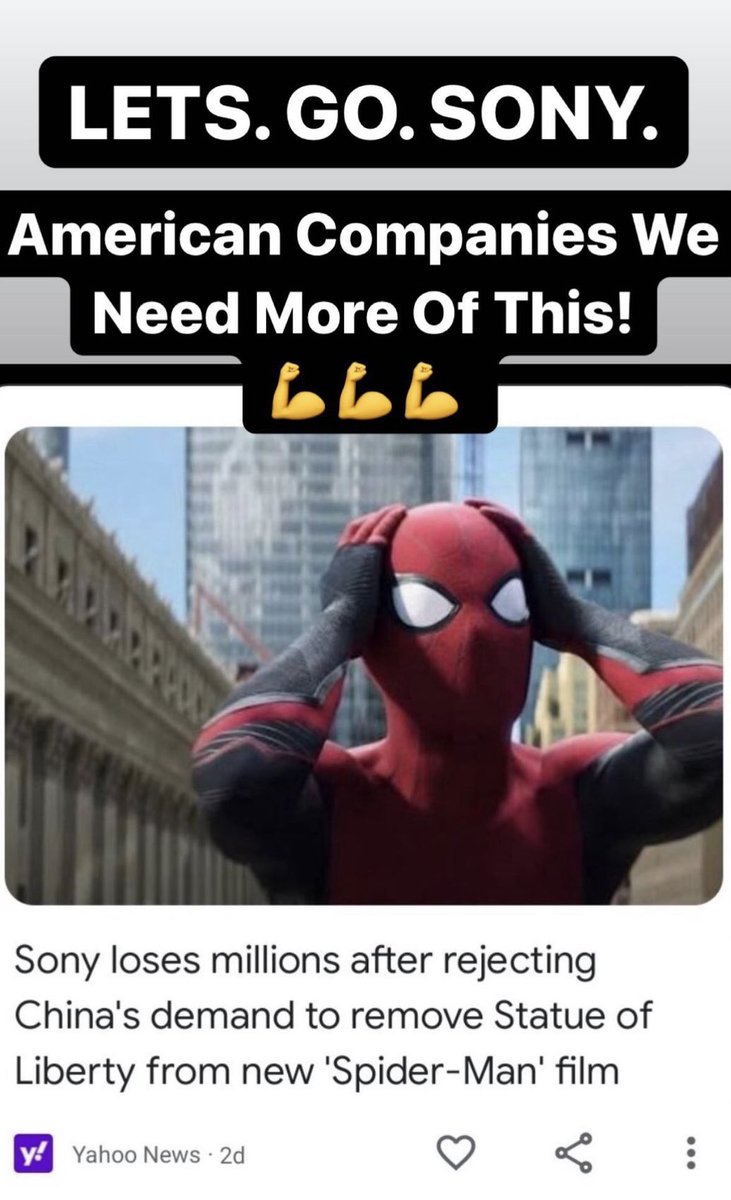 Something other the stock talk..
<a href="/SonyPictures/">Sony Pictures</a> 👍 well done! #china can go get fekd. We need more countries to boycot China! #boycotchina #nomorechina #burn #China