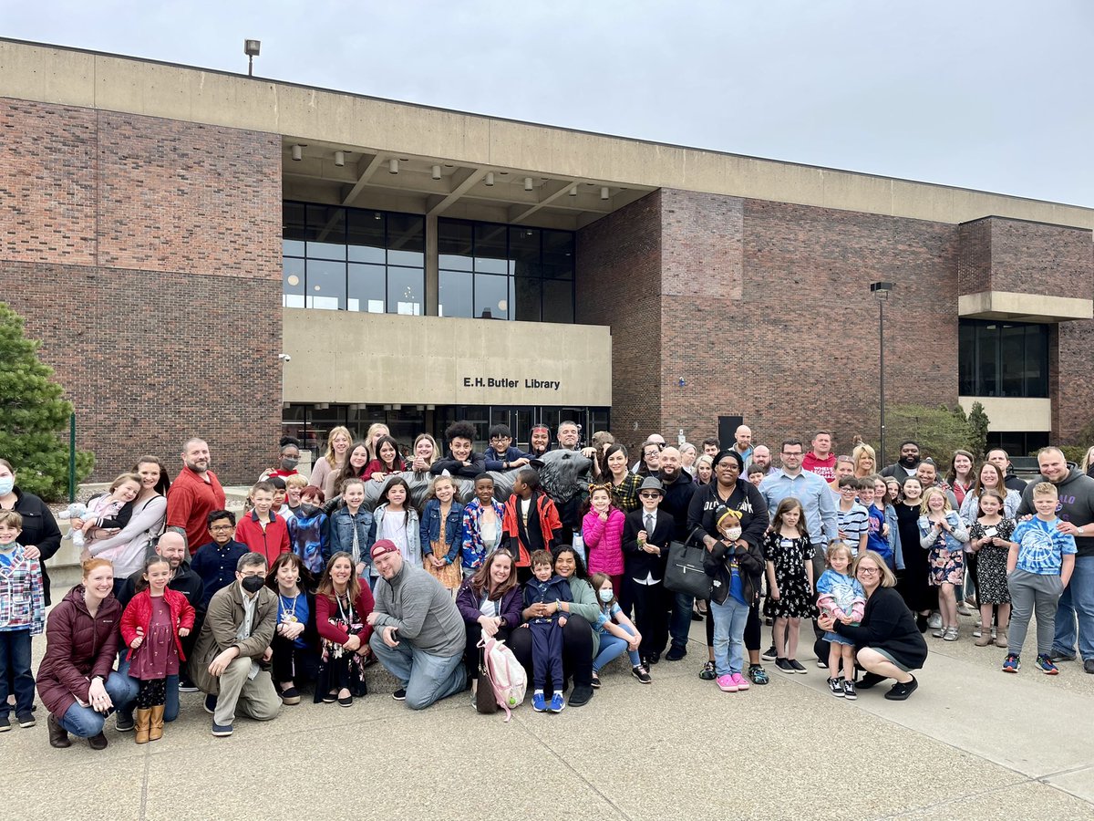 We made it! Almost 40 students compromised of 2nd, 3rd, and 8th grade students… and their families are here for the Youth Voices Conference <a href="/buffalostate/">Buffalo State University</a>! Excitement is in the air and our students are ready to present💙🦅💛