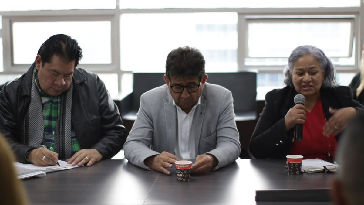 CGTCol's tweet photo. La @CGTCol,@ctccolombia y la @cutcolombia,  participan en la reunión de #CPCPSL, con la presencia del @MintrabajoCol Dr. @angelccabrera y su equipo, se discute modificación de decreto 089 y  Artículo 200 ley 1955 de 2019,por la cual se expidió el plan nacional de desarrollo #PND. https://t.co/sgPKkdebns