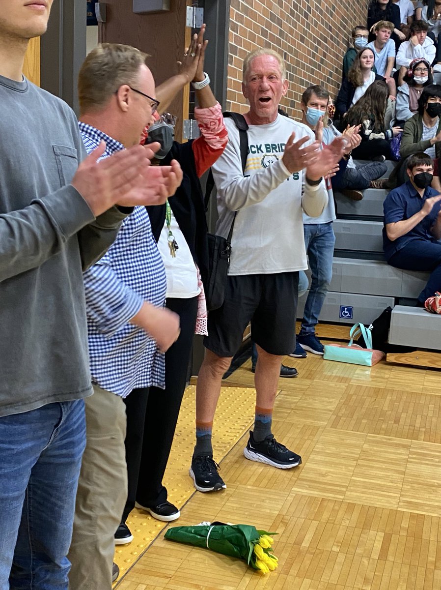 Nicolemens's tweet photo. When you send 100 kids to crush the APUSH exam in the morning and they all come back to see you be the only one surprised when you win Teacher of the Year. #RepRockBridge #DadStatus https://t.co/0wsK1Lr2Tn