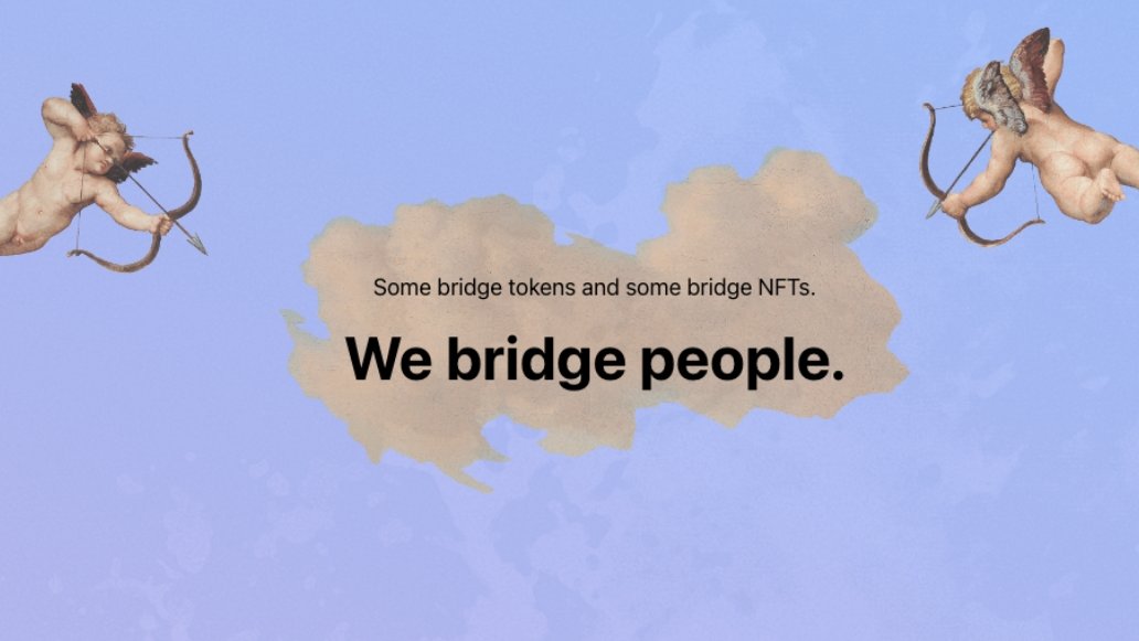 DatingdApp's tweet photo. WE BRIDGE PEOPLE. #datingdapp
Dating app for #NFTcommunity. ππ
#NFTs #nftdating https://t.co/awQFBl5ozS