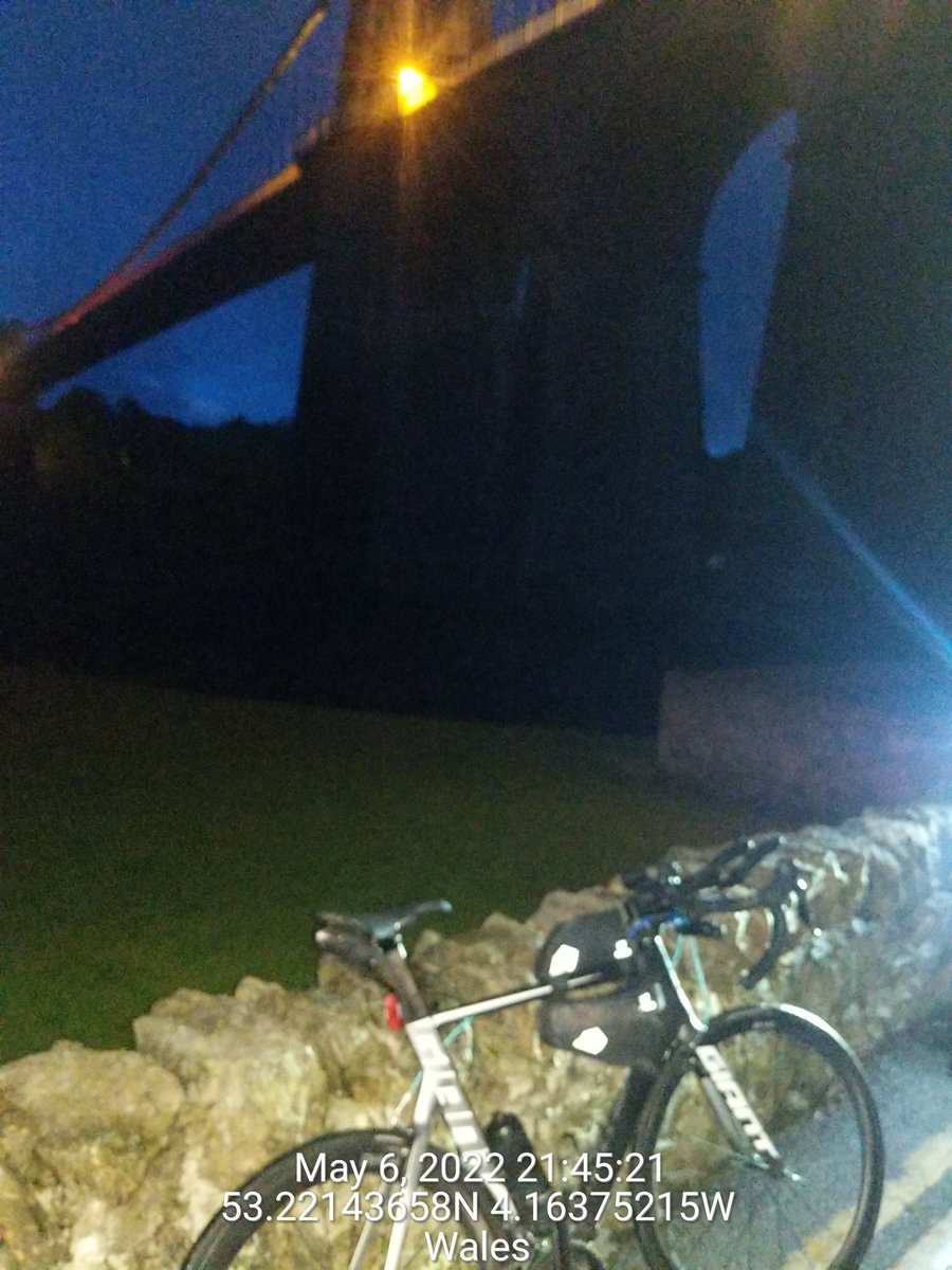plantsandghosts's tweet photo. Start: Road below Menai Bridge, Bangor  #transwales22 @theracingcoll https://t.co/1idMlAPEeS