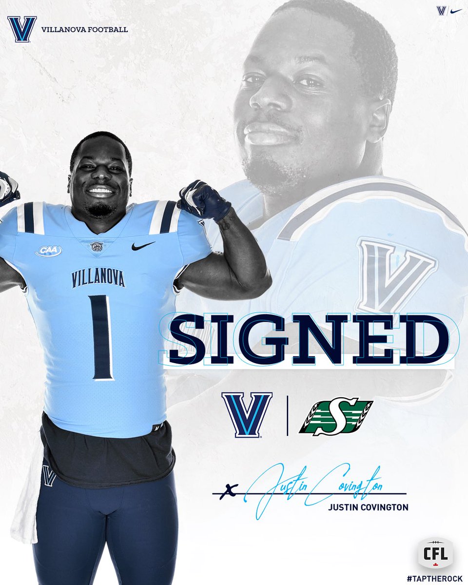 NovaFootball's tweet photo. Signed!✍️ @jcov1_ is headed to Saskatchewan to play in the @CFL! 

#TapTheRock #GoNova https://t.co/wOk6gBYXon