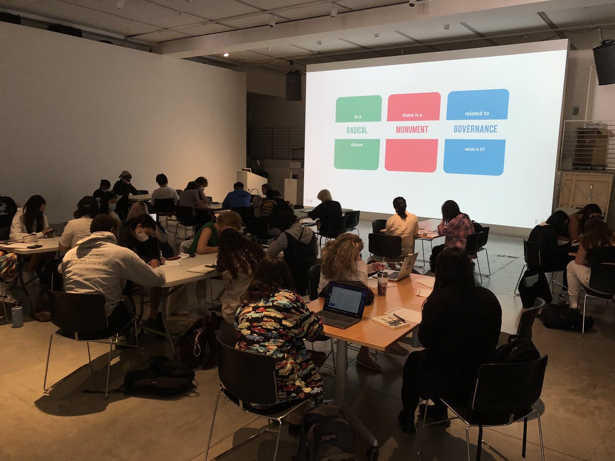 futuryst's tweet photo. Super enjoyable to speak and lead some hands-on exploring today at @UCLA, on bringing futures + design + research together — thanks to students, host Peter Lunenfeld &amp; my wonderful fellow presenter @anneburdick! ☀️🐻#DesignFutures #FutureThing https://t.co/n59Qrrsr1u