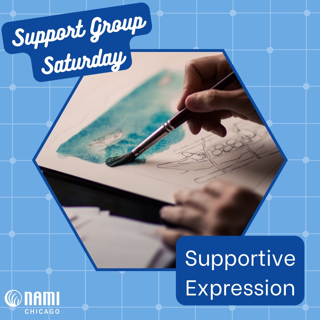 NAMIChicago's tweet photo. #NAMIChicago is offering an art-based support group for creative people to express themselves and talk about their mental health. For more information on this 4-week recurring group, visit https://t.co/PRyKmBXuJU or call our Helpline at 833-NAMI-CHI. #SupportGroupSaturday https://t.co/qxP8D9d3N5