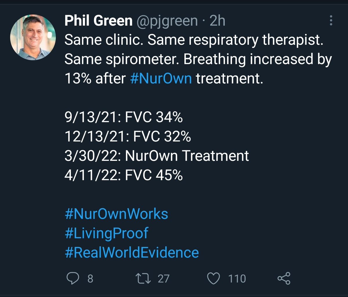 <a href="/VPResearch_ALS/">David Taylor</a> @leanne_yacyshyn <a href="/jyduclos/">Jean-Yves Duclos</a> <a href="/LucBerthold/">Luc Berthold</a> The bottom line here remains that #FDA COULD have asked BCLI to submit a BLA for conditional AA a year ago. Think of the lives lost in that time! David: pALS KNOW NurOwn works in some (not all), but the fact you and others don't seem impressed with results like this is frankly 💩