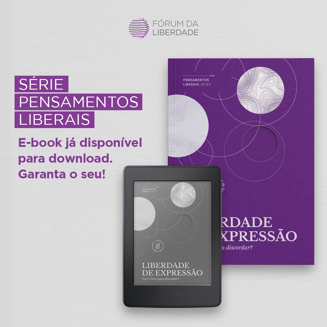Já está disponível para download o e-book da série Pensamentos Liberais. A edição deste ano aborda o tema "Liberdade de Expressão: você é livre para discordar?".

Acesse o link  e baixe o seu agora mesmo: drive.google.com/file/d/13DJOSt…