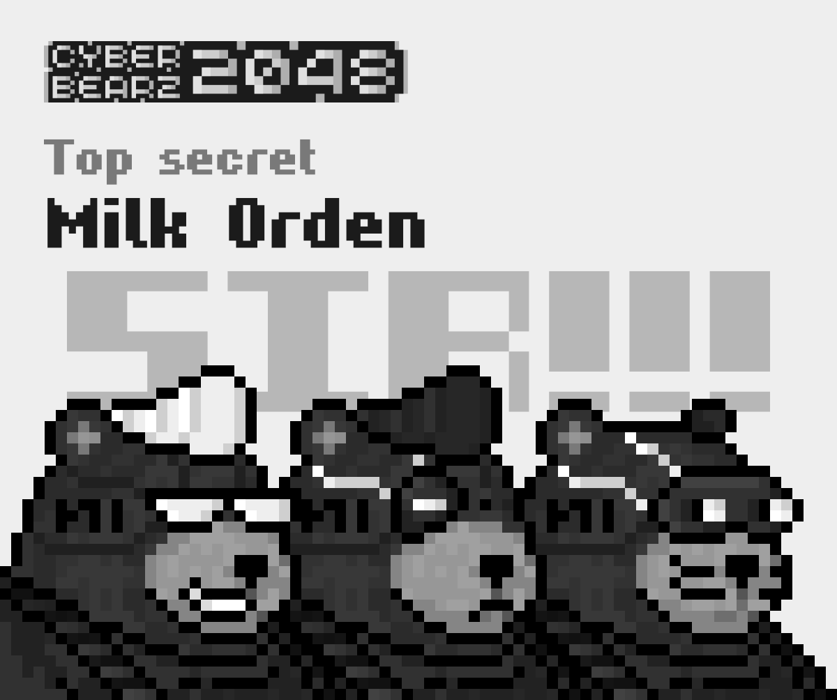 cyberbearz's tweet photo. ⚡️ There are 2 Special CyberSquads (consist of 5 #CyberBearz), information and assignment are classified. This is one of them.

#cyberbearz2048 #nft #nfts #digitalart #pixelart #cryptoart #eth https://t.co/C6jEQ3FeZI